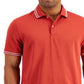 Club Room Men's Performance Stripe Polo Red Size XX-Large