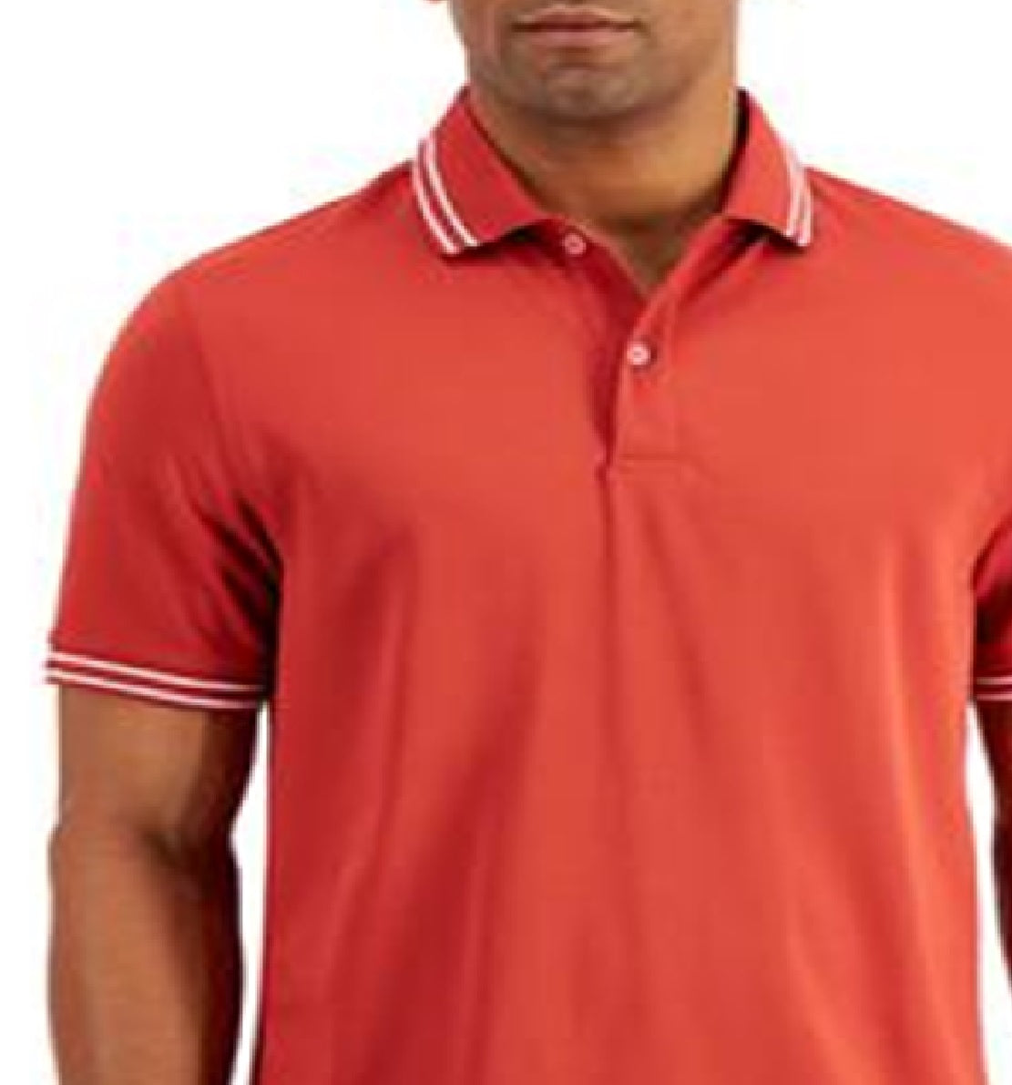 Club Room Men's Performance Stripe Polo Red Size XX-Large