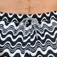 INC International Concepts Men's Wave Print Swim Shorts Black Size Large