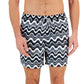 INC International Concepts Men's Wave Print Swim Shorts Black Size Large