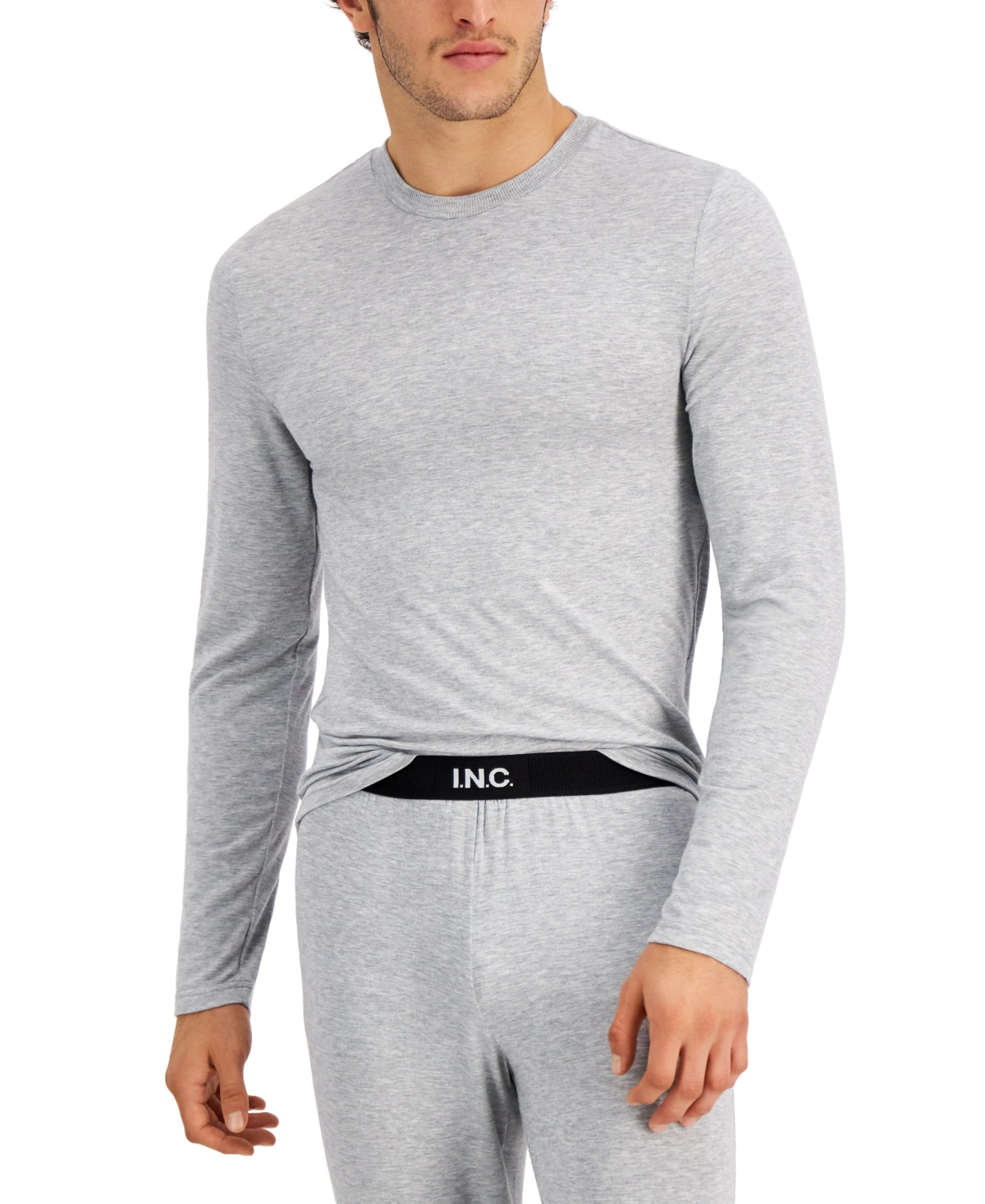 INC International Concepts Men's Pajama Top Gray Size X-Large