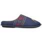 Club Room Men's Moose Print Slippers Blue Size Medium