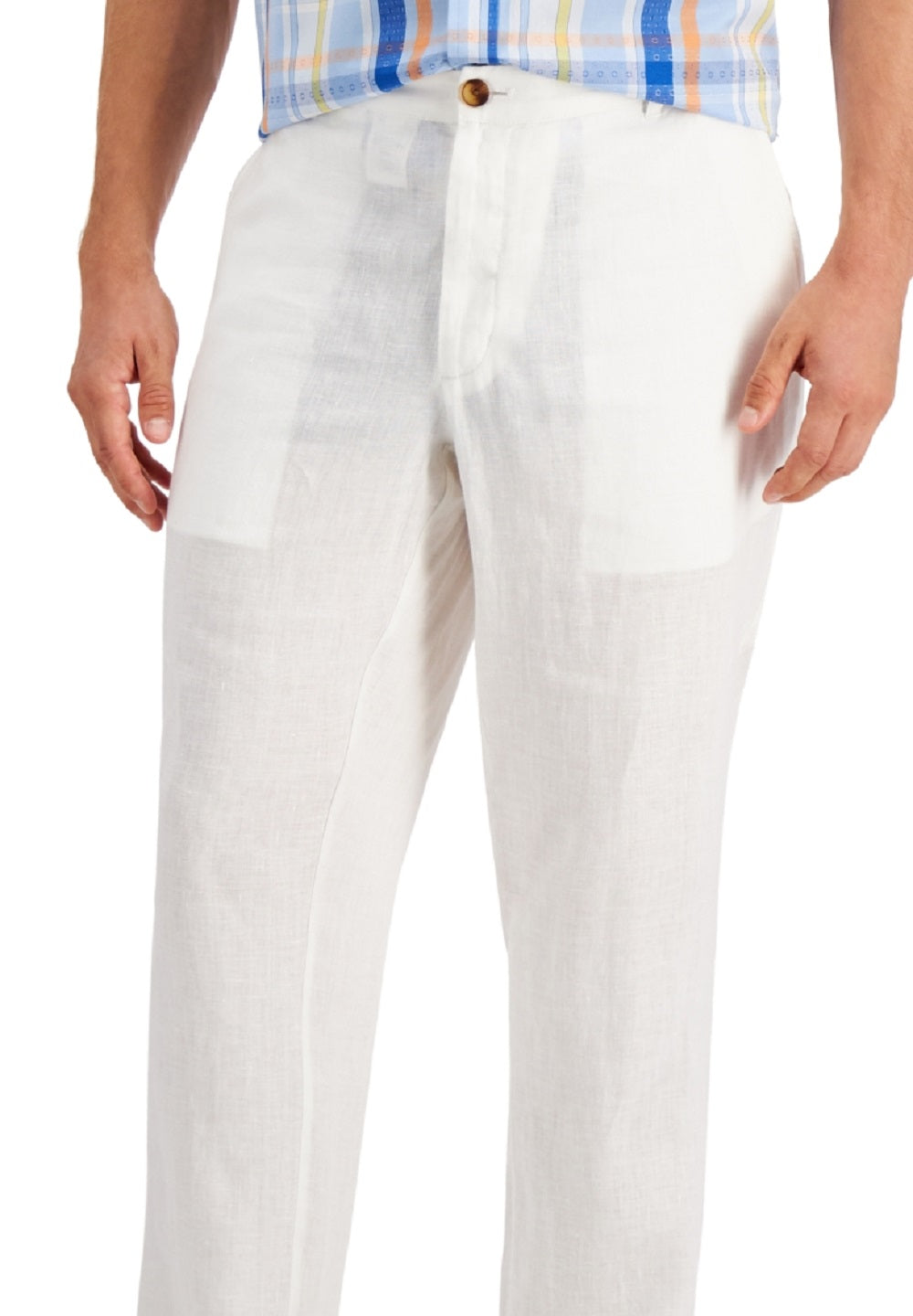 Club Room Men's 100% Linen Pants White Size 36X30