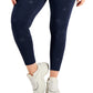 Id Ideology Women's Plus Embossed Star Leggings Blue Size 2X