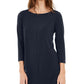 Alfani Women's Boat Neck Tunic Blue Size Petite Small