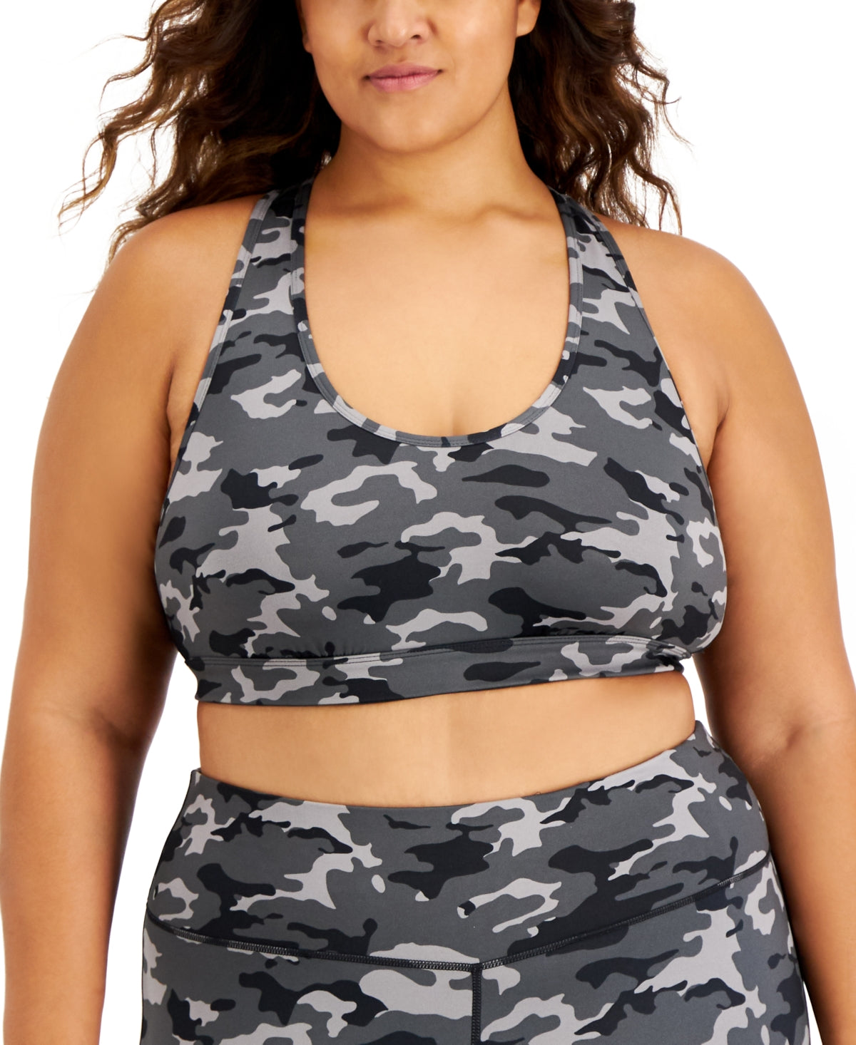 ID Ideology Women's Reversible Racerback Sports Bra Black Size 1X