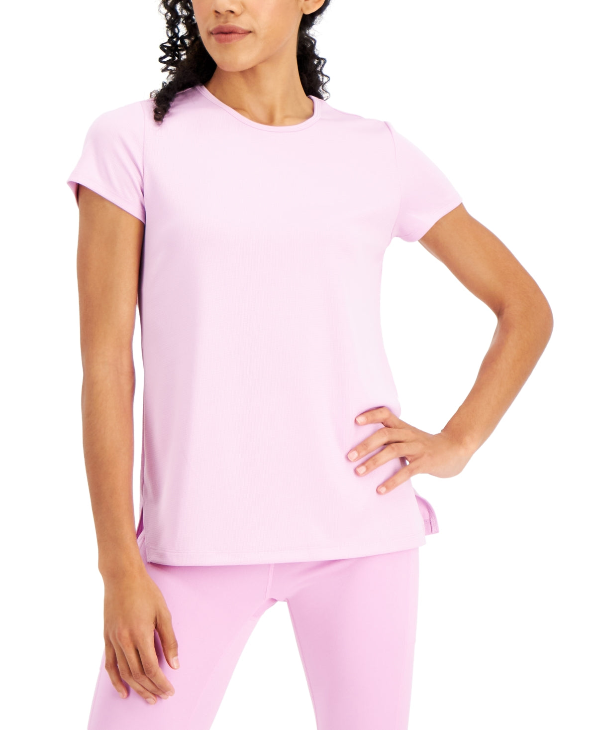ID Ideology Women's Mesh T Shirt Pink Size X-Small