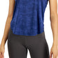 ID Ideology Women's Jacquard Camo Tank Top Blue Size Small