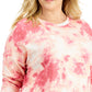 ID Ideology Women's Tie Dyed Side Slit Top Pink