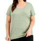 ID Ideology Women's Rapidry V Neck Performance T Shirt Green Size 1X