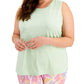 ID Ideology Women's Keyhole Back Tank Top Green Size 2X