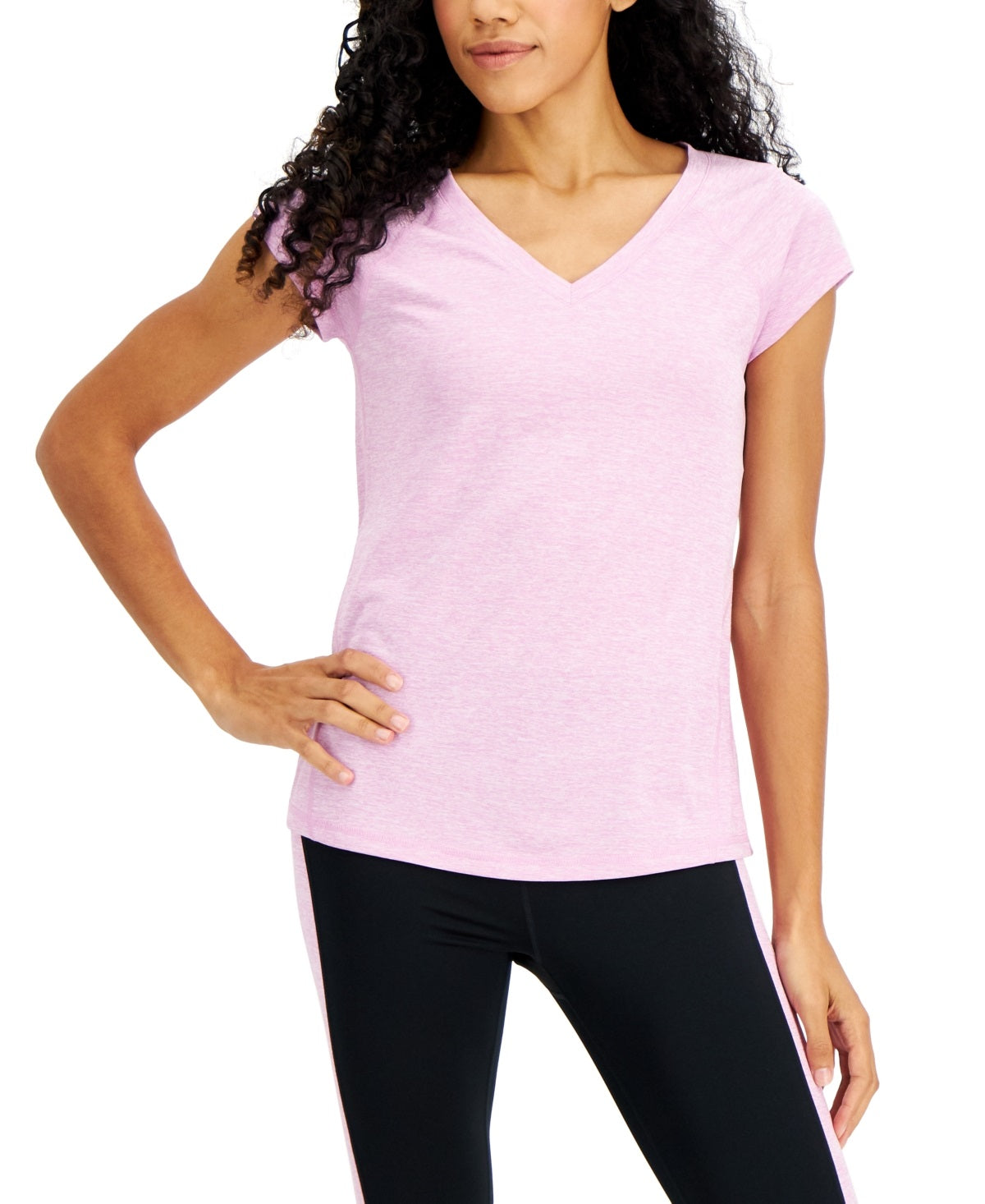 ID Ideology Women's Essentials Rapidry Heathered Performance T-Shirt Pink Size Large