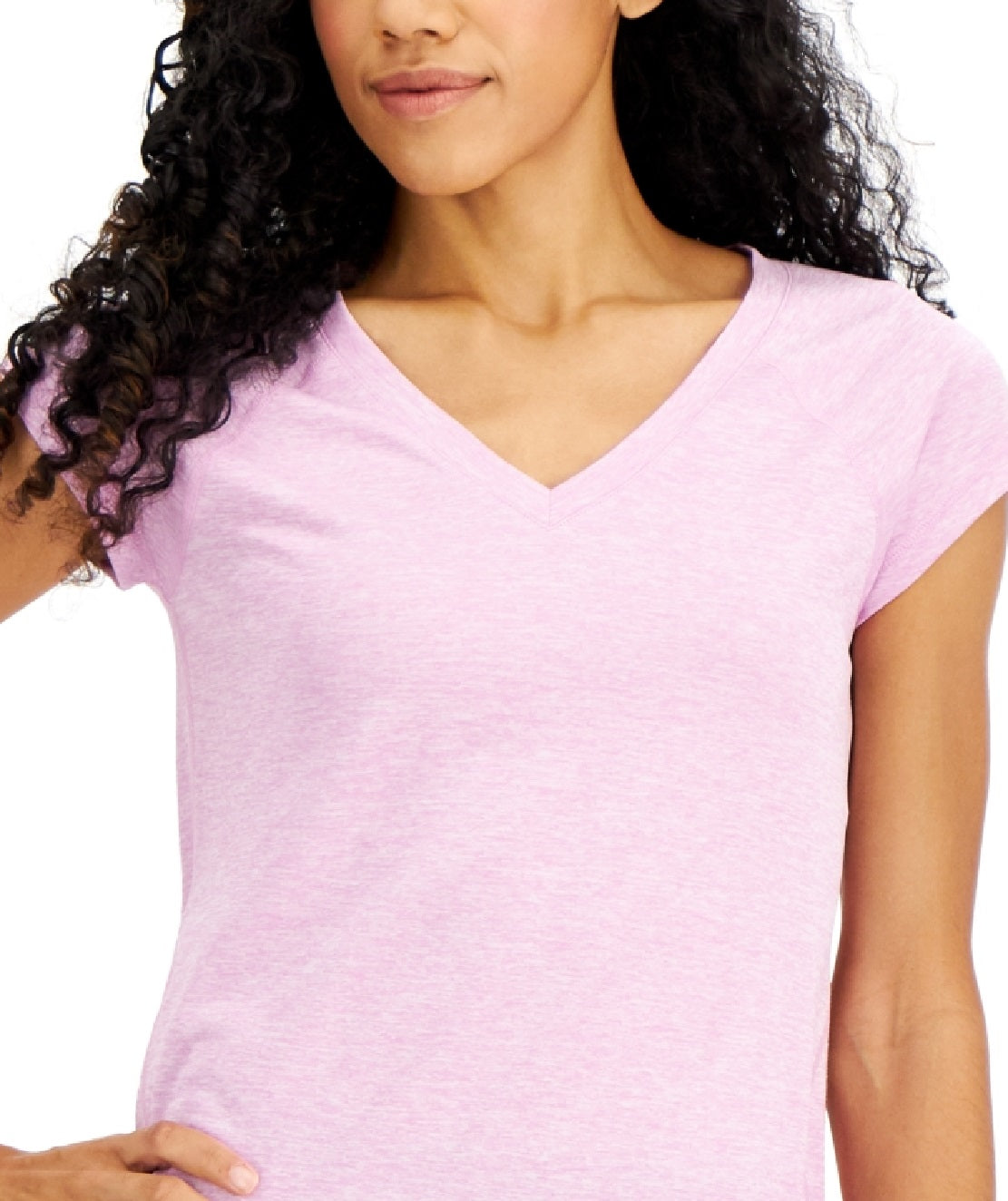ID Ideology Women's Essentials Rapidry Heathered Performance T-Shirt Pink Size Large