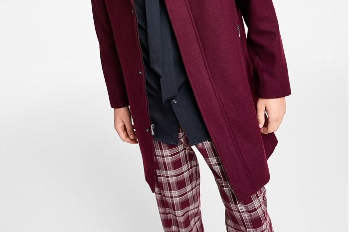 INC International Concepts Men's Kylo Topcoat Red Size Small