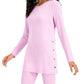 ID Ideology Women's Side Snap Tunic Purple Size Large