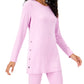 ID Ideology Women's Side Snap Tunic Purple Size Large