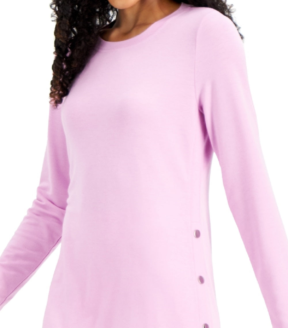 ID Ideology Women's Side Snap Tunic Purple Size X-Large