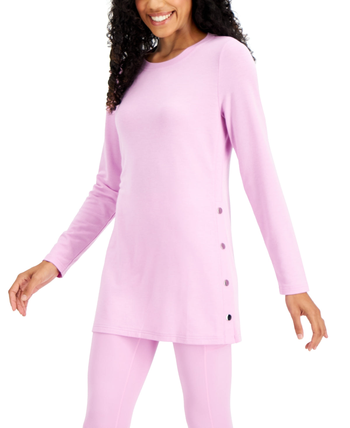 ID Ideology Women's Side Snap Tunic Purple Size X-Large