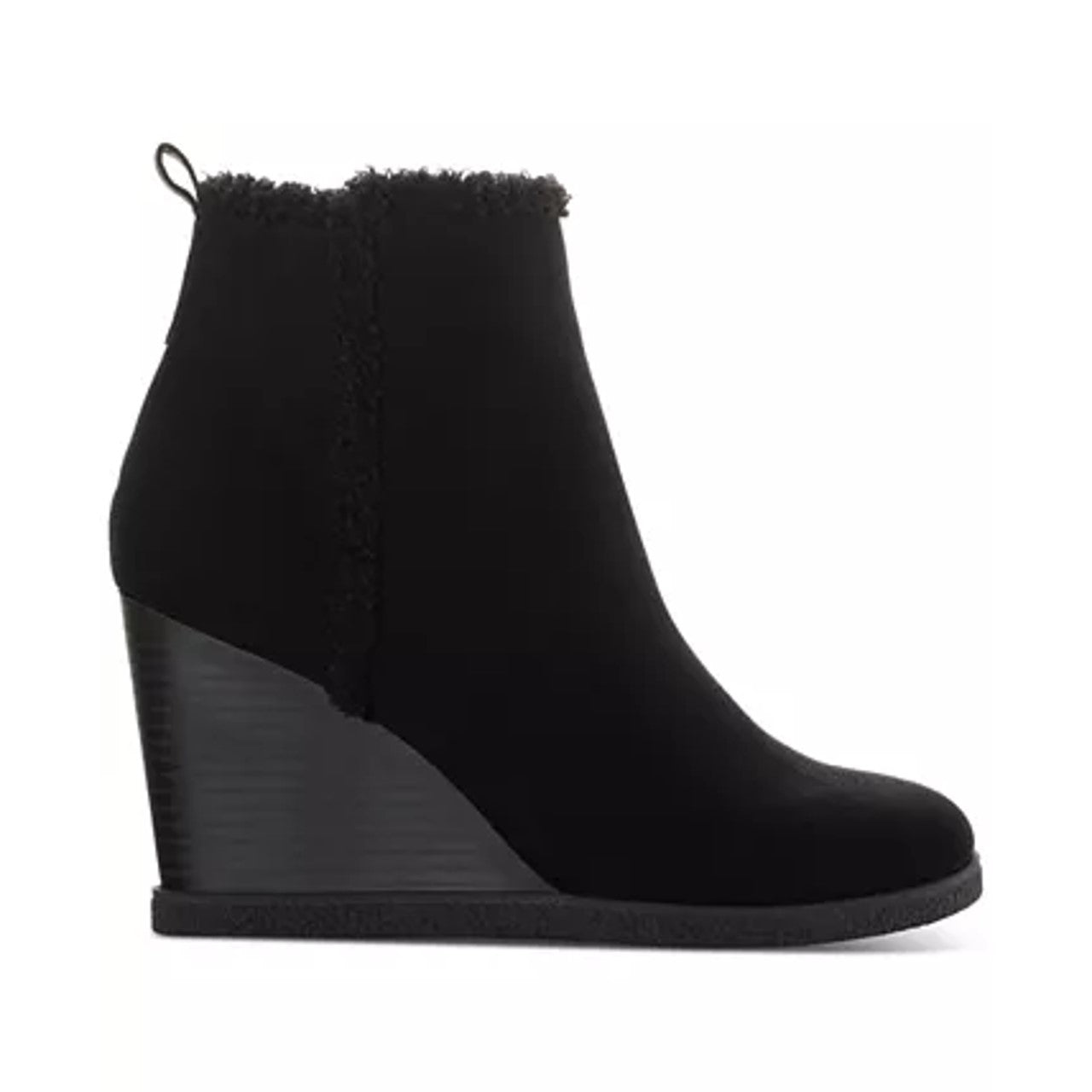Sun + Stone Women's Camillia Wedge Booties Black Size 7M