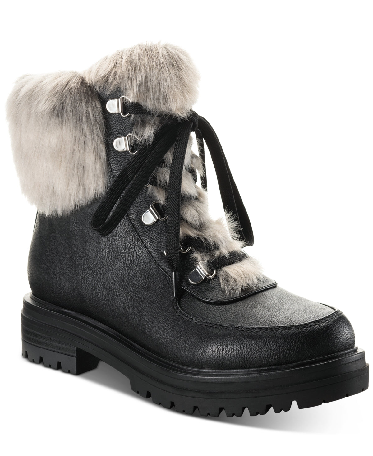 Sun + Stone Women's Orlaa Cold Weather Lug Sole Boots Black Size 7 M