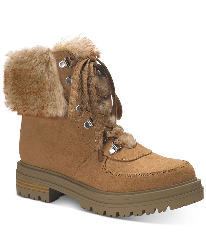 Sun + Stone Women's Orlaa Cold Weather Lug Sole Boots Brown Size 6.5 M