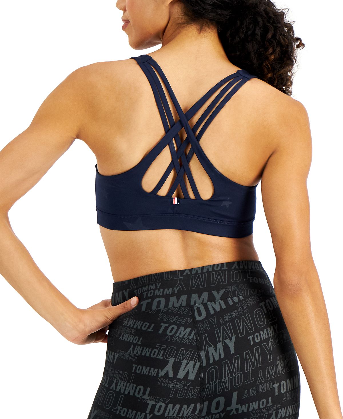 ID Ideology Women's Strappy Low Impact Sports Bra Blue Size Medium