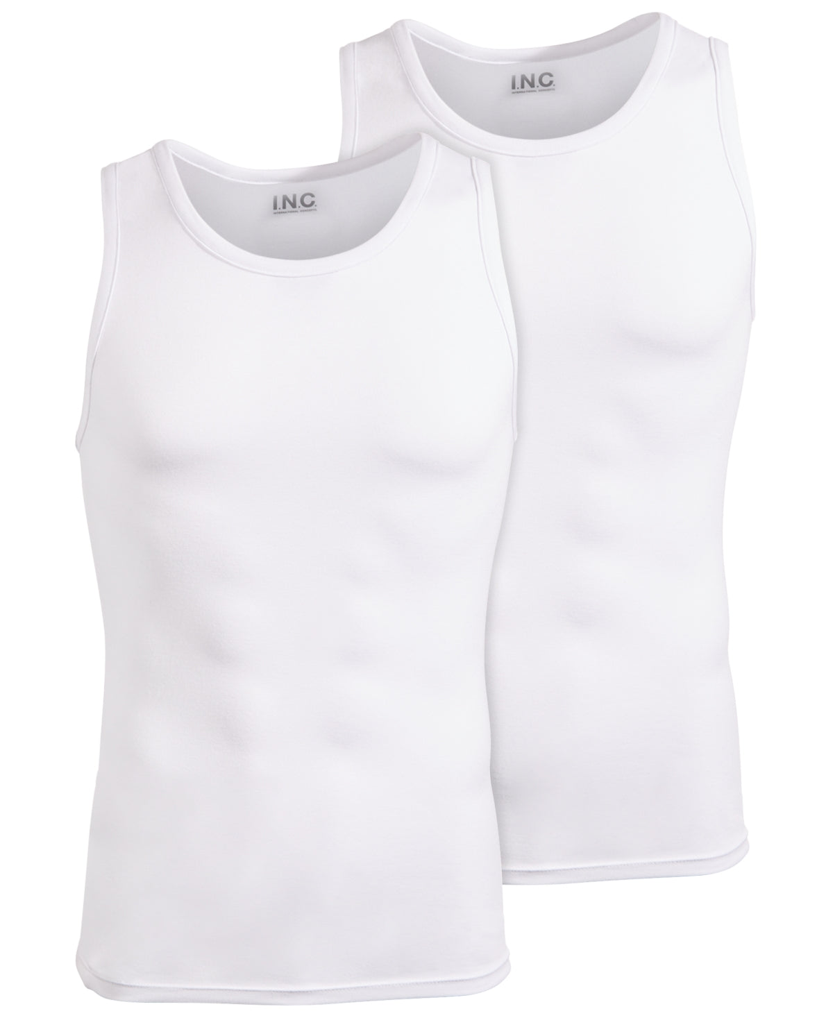 INC International Concepts Men's 2 Pk Solid Tanks White Size Medium