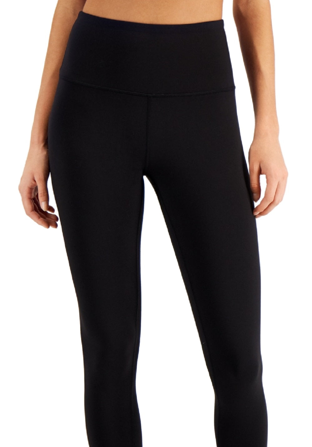 ID Ideology Women's Compression Back Zip 7/8 Leggings Black Size Small