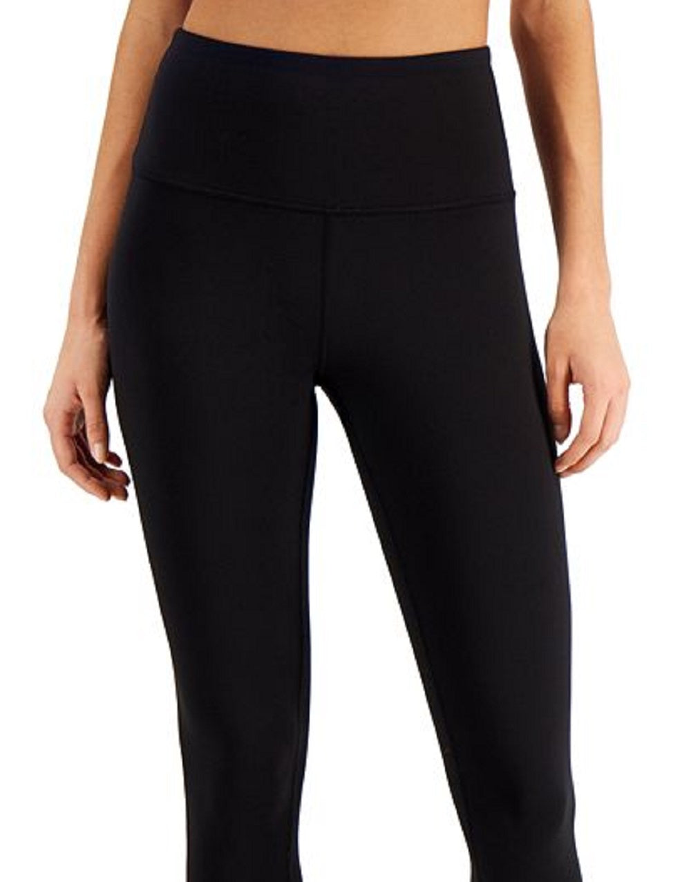 ID Ideology Women's Compression Back Zip 7/8 Leggings Black Size Medium