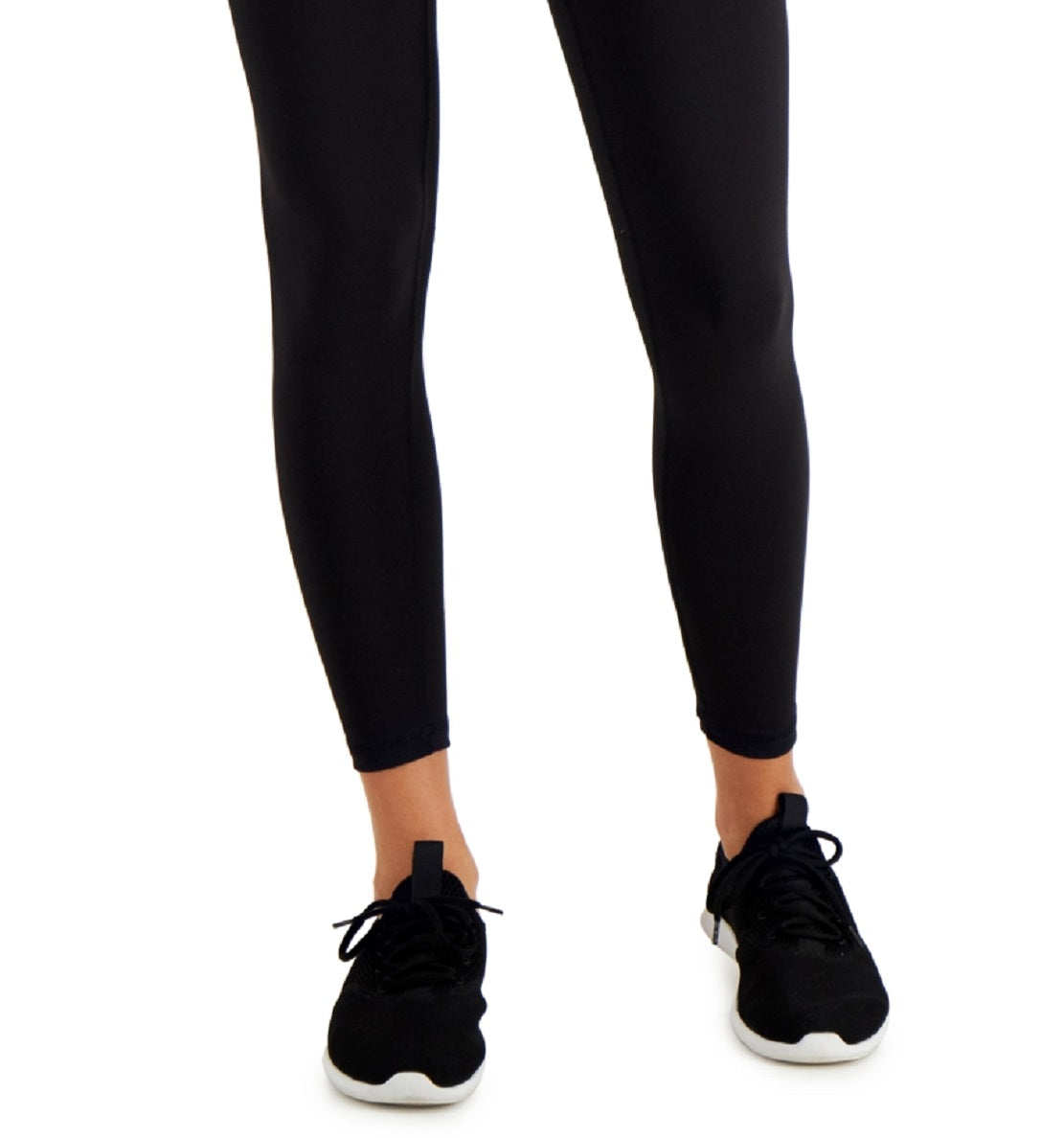 ID Ideology Women's Compression Back Zip 7/8 Leggings Black Size Large