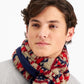 Sun + Stone Men's Geometric Fleece Scarf  Red Size Regular