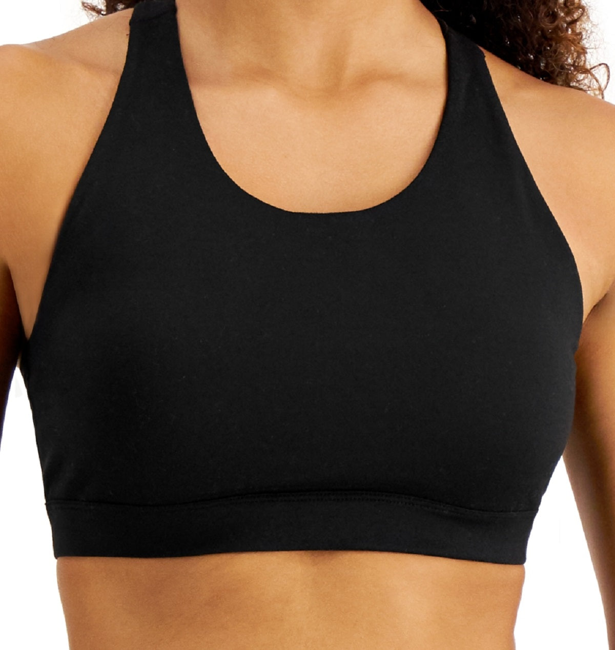 ID Ideology Women's Essentials Sweat Set Low Impact Sports Bra Black Size Medium