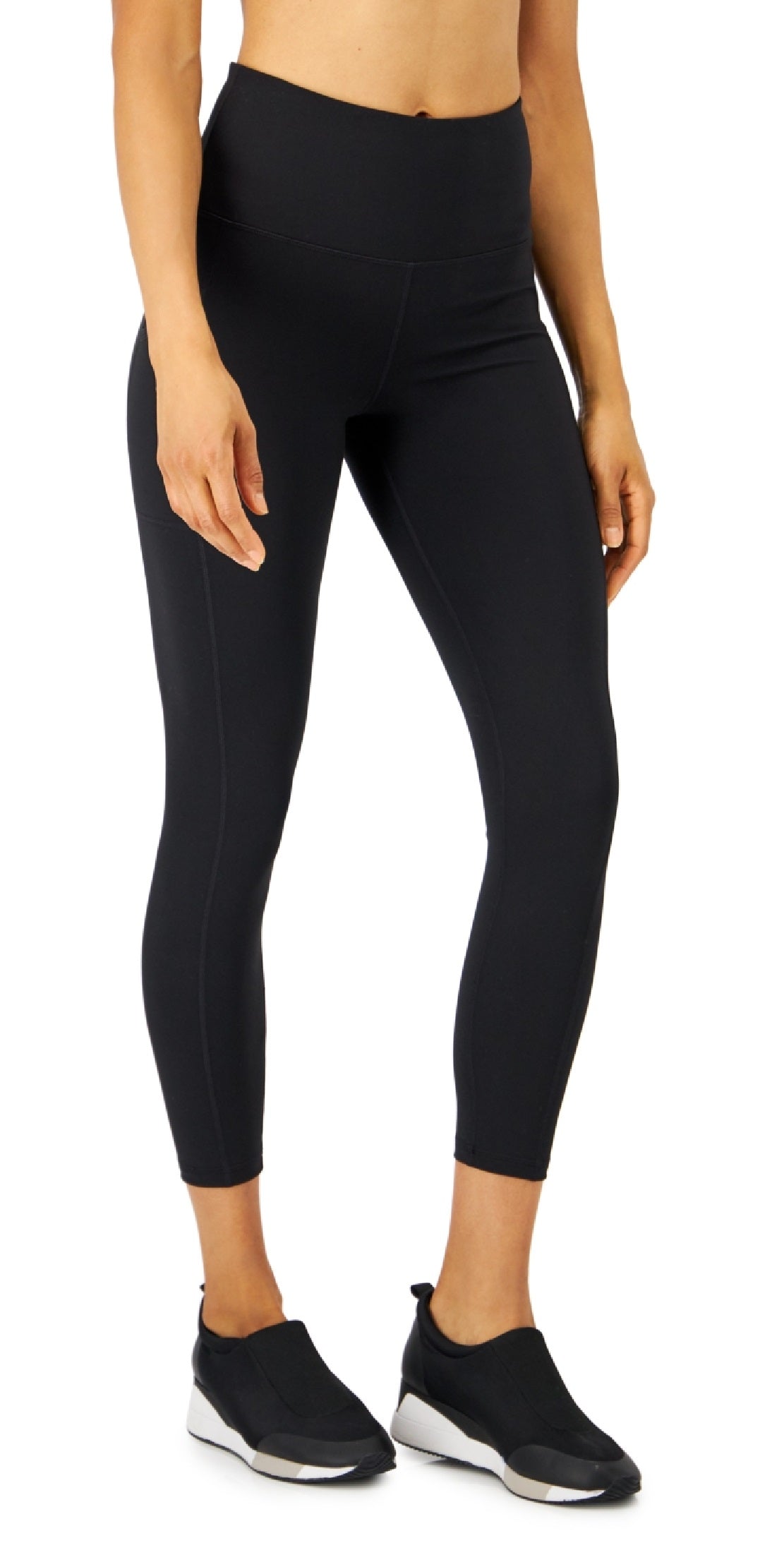 ID Ideology Women's Soft Side Pocket 7/8 Leggings Black Size X-Large