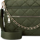 INC International Concepts Women's Margeauxx Quilted Crossbody Green Size Regular