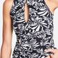 INC International Concepts Women's Ruched Keyhole Top Black Size X-Large