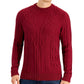 Club Room Men's Cable Knit Elk Sweater Red Size XX-Large