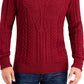 Club Room Men's Cable Knit Elk Sweater Red Size XX-Large