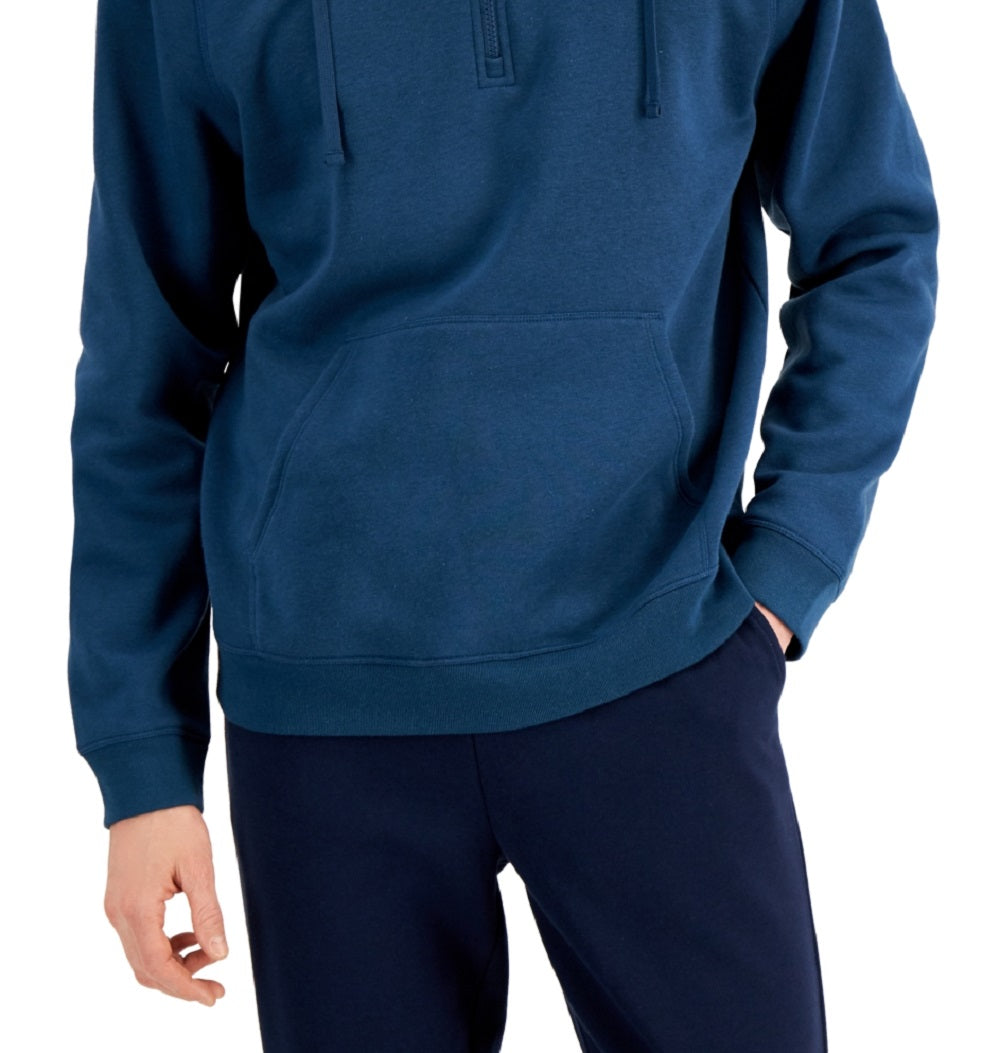 ID Ideology Men's 1/2-Zip Pullover Hoodie Blue Size Medium