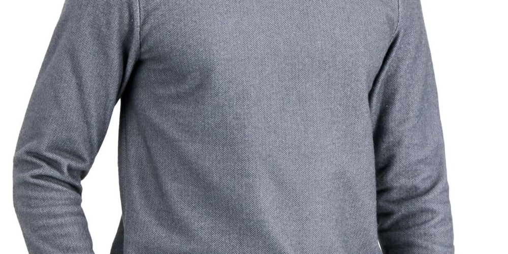 Alfani Men's Fleece Pajama Shirt Gray Size Large