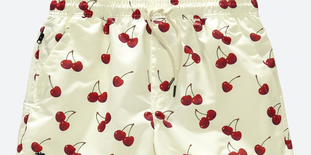 OAS Men's Cherry Swim Shorts Red Size Medium