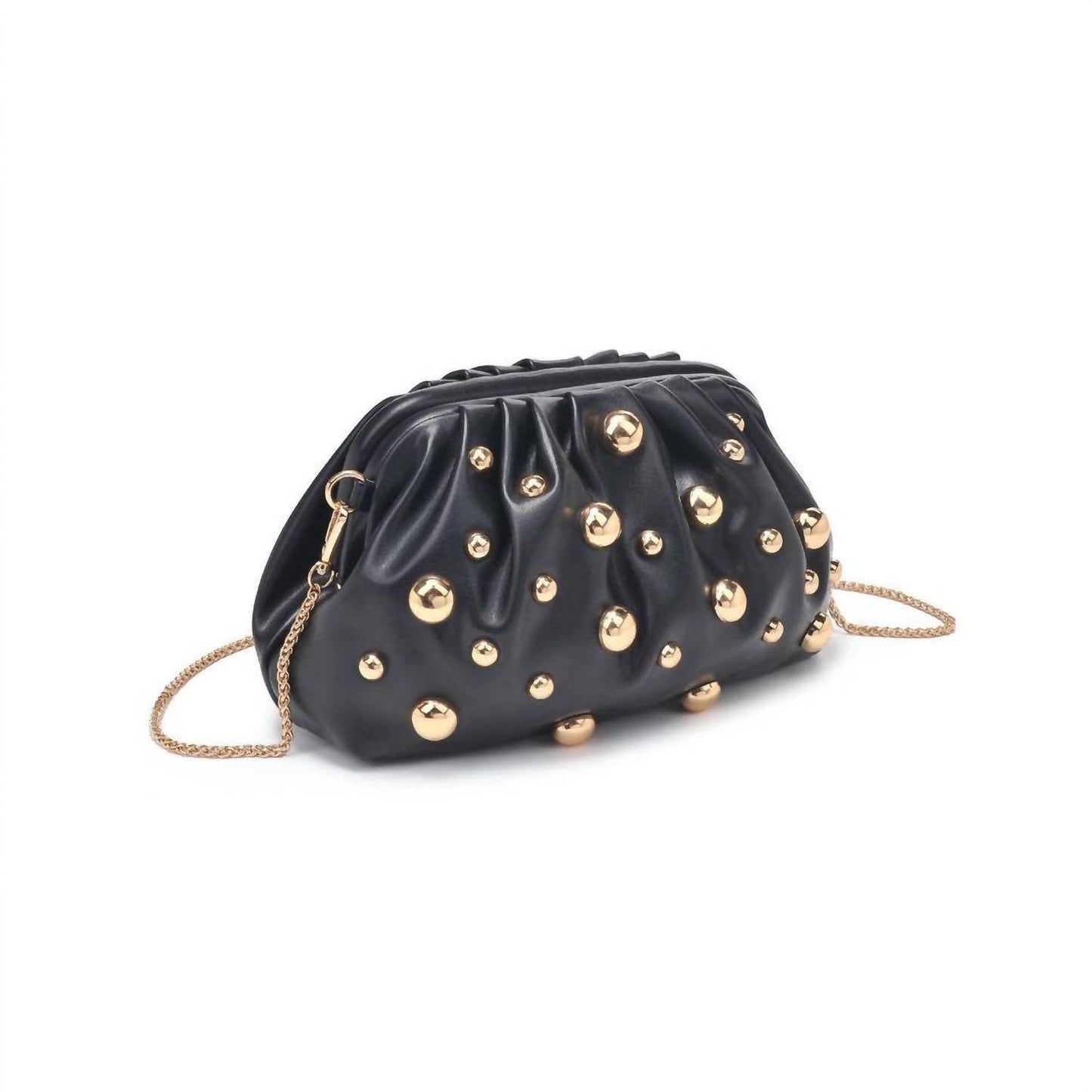 Urban Expressions - Carey Gold Studded Crossbody Clutch