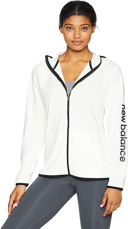 New Balance Women's Core Fleece Full Zip Sea Salt Size Medium