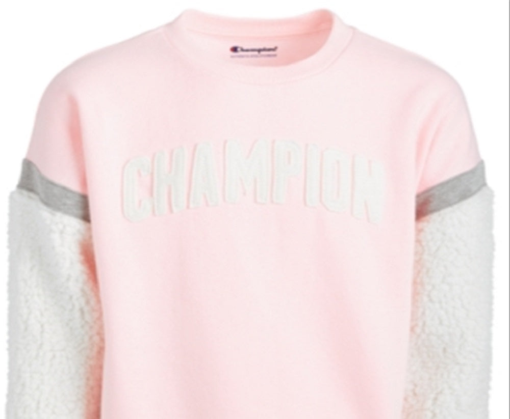 Champion Toddler Girl's Logo Print Sweatshirt Pink Size 2T