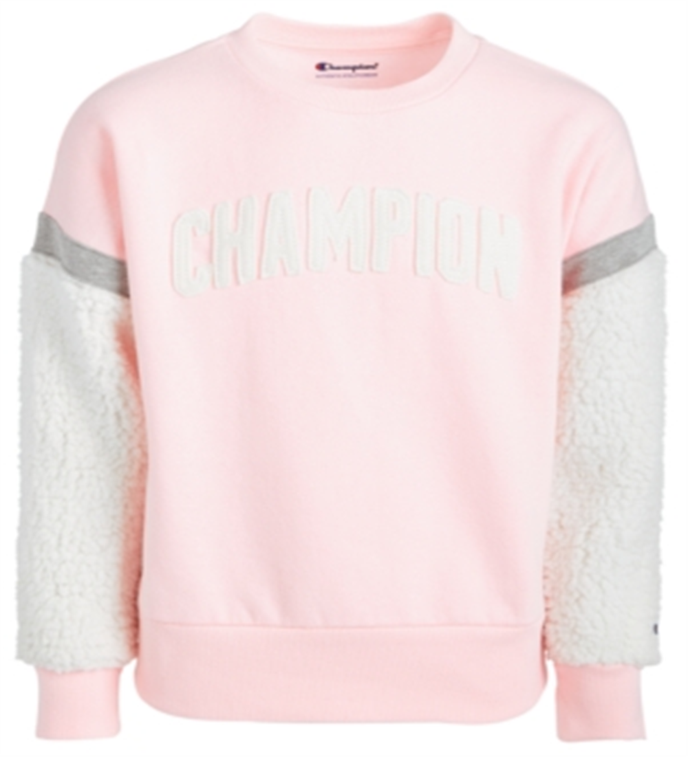 Champion Toddler Girl's Logo Print Sweatshirt Pink Size 2T