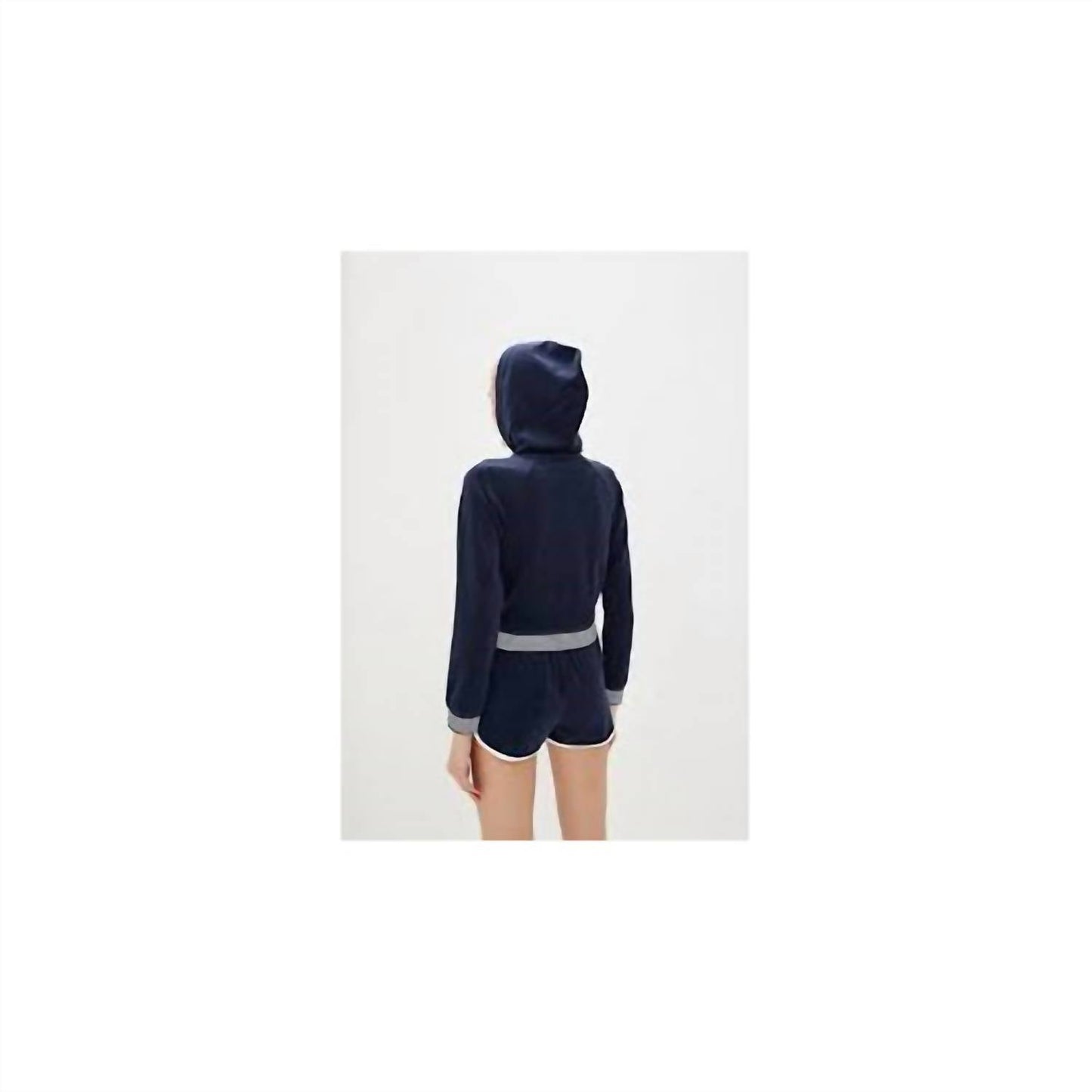 Juicy Couture - Micro Terry Striped Rib Hoody Jacket