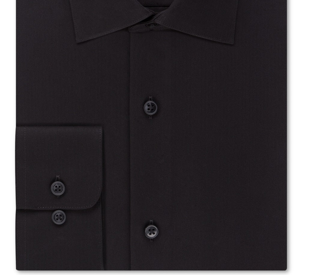 Calvin Klein Men's Classic Fit Non Iron Spread Collar Dress Shirt Black Size 16X32X33