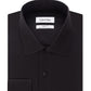 Calvin Klein Men's Classic Fit Non Iron Spread Collar Dress Shirt Black Size 16.5X34X35