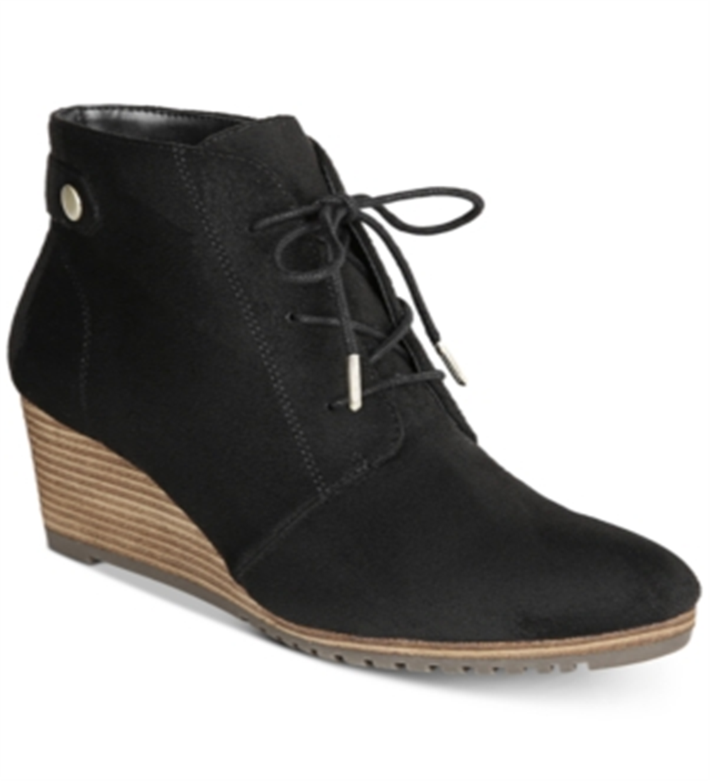 Dr. Scholl's Women's Conquer Wedge Bootie Black Size 7 M