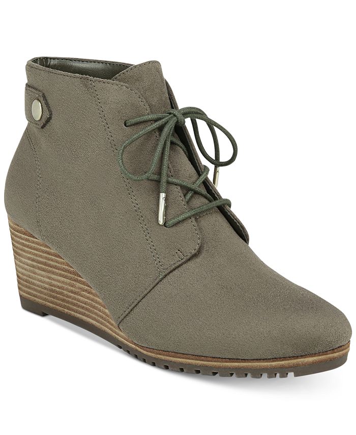 Dr. Scholl's Women's Conquer Lace Up Ankle Boots Gray Size 11 M