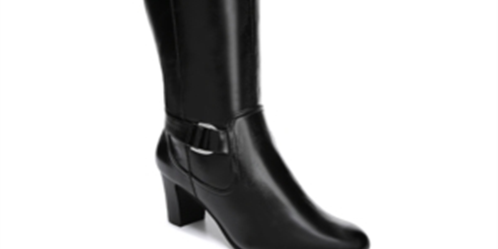 LifeStride Women's Marta Black High Shaft Boots Black Size 10W